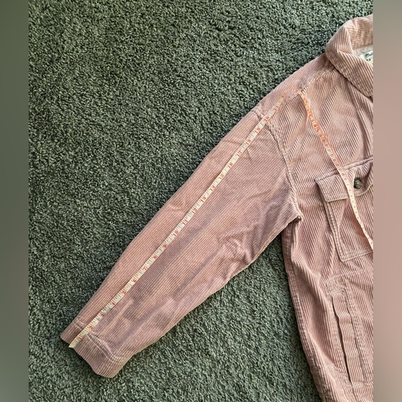 Madewell Pink Ribbed Soft Corduroy Yorkway Oversized Shirt-Jacket Shacket Sz S - Picture 11 of 12